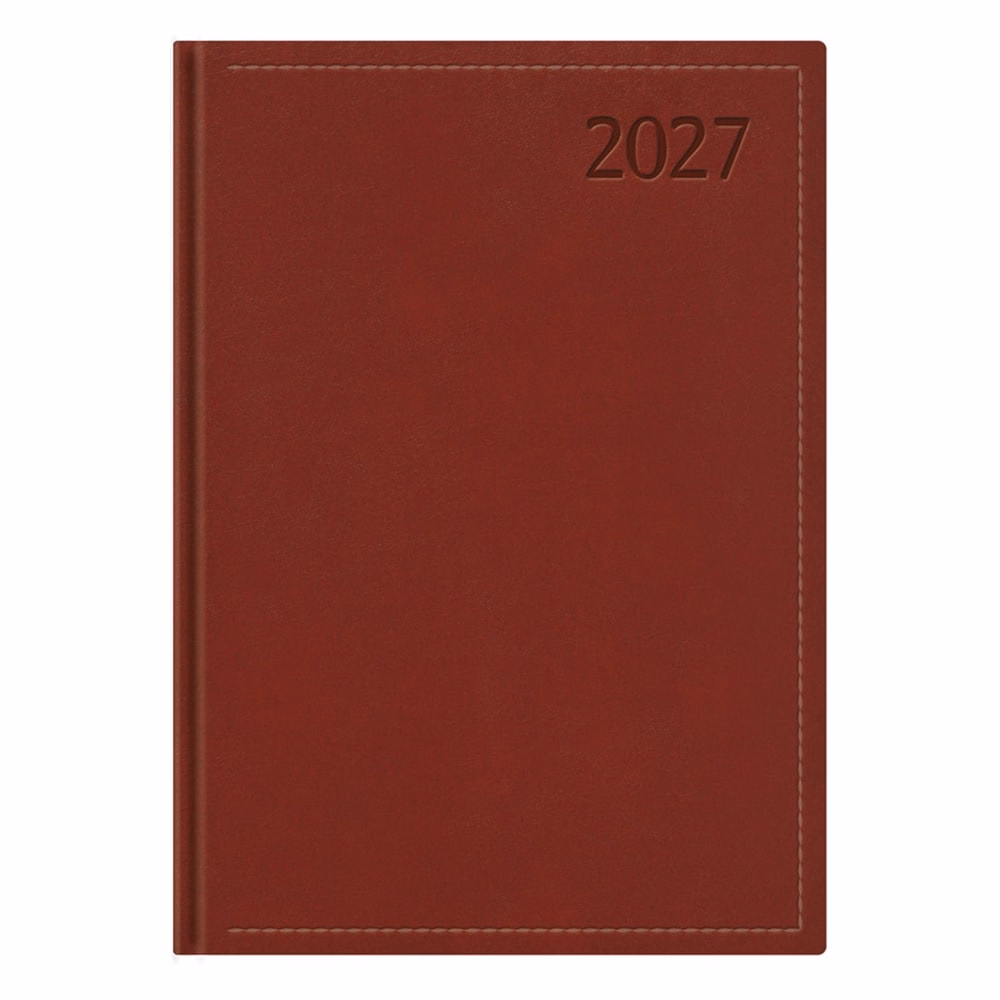 Határidőnapló TOPTIMER Traditional T022 B/6 napi fehér lapos bordó 2027