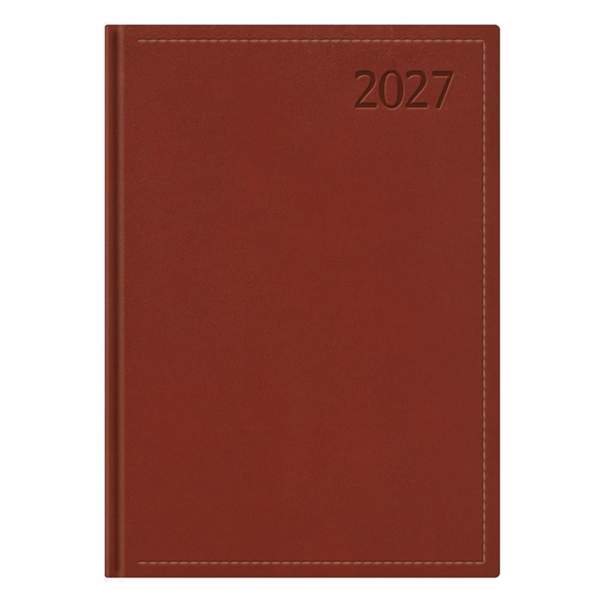 Határidőnapló TOPTIMER Traditional T022 B/6 napi fehér lapos bordó 2027