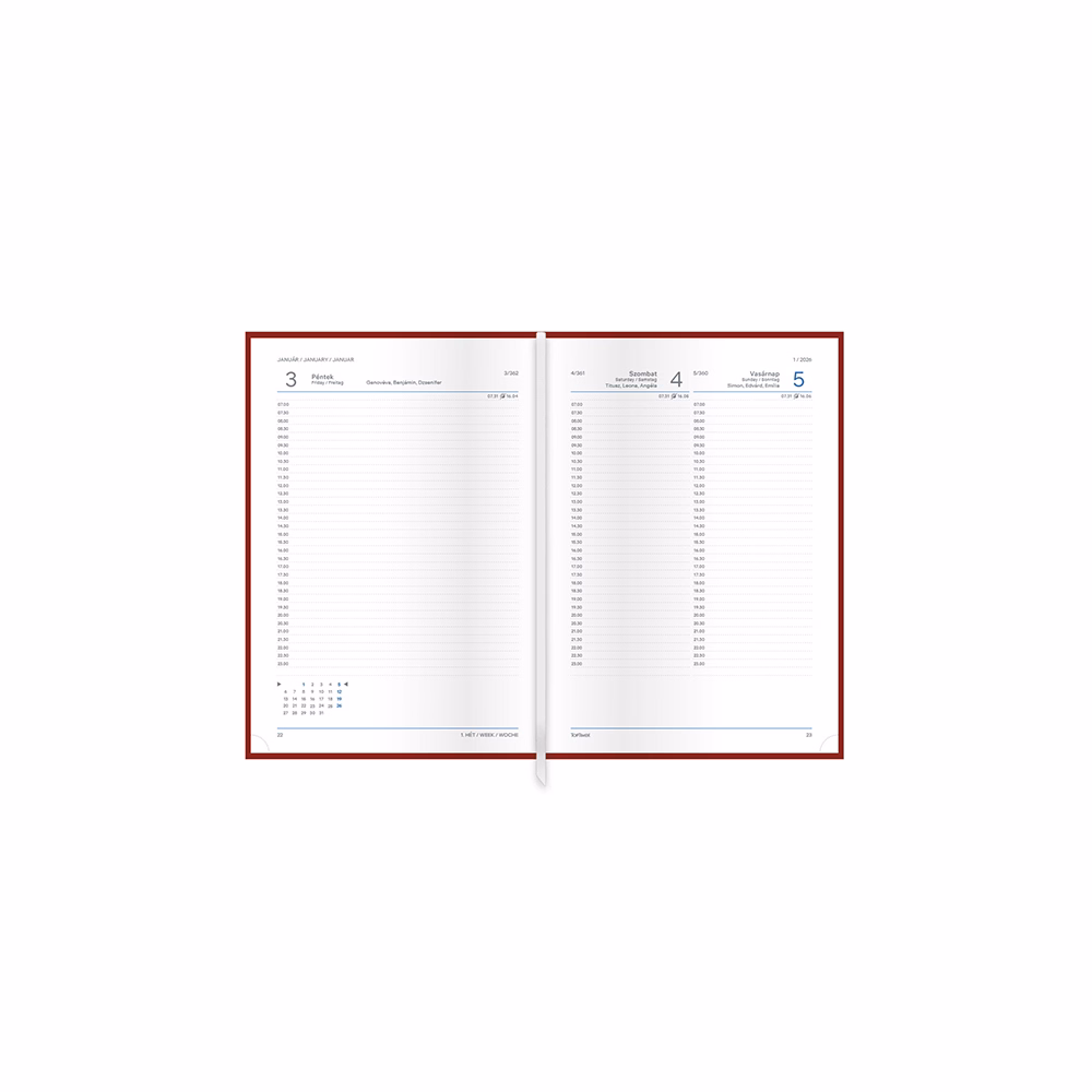 Határidőnapló TOPTIMER Vario V021 A/5 napi fehér lapos kék-rózsaszín-szürke 2026. Határidőnapló TOPTIMER Vario V021 A/5 napi fehér lapos kék-rózsaszín-szürke 2026.