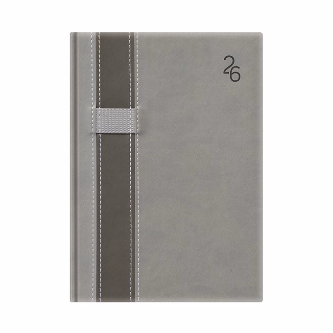 Határidőnapló TOPTIMER Vario V021 A/5 napi fehér lapos szürke-sötétszürke 2026.