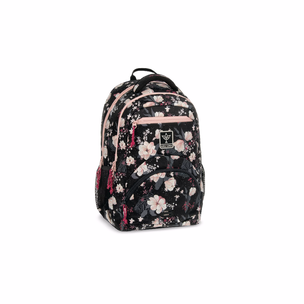 Hátizsák ARS UNA ergonomikus 27L Flowery Black