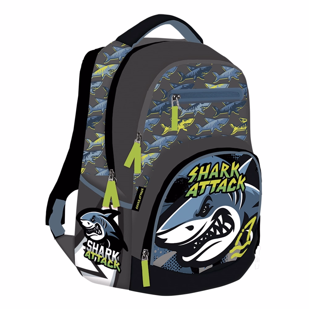 Hátizsák LIZZYSULI Active+ 1-4.osztályos Shark Attack