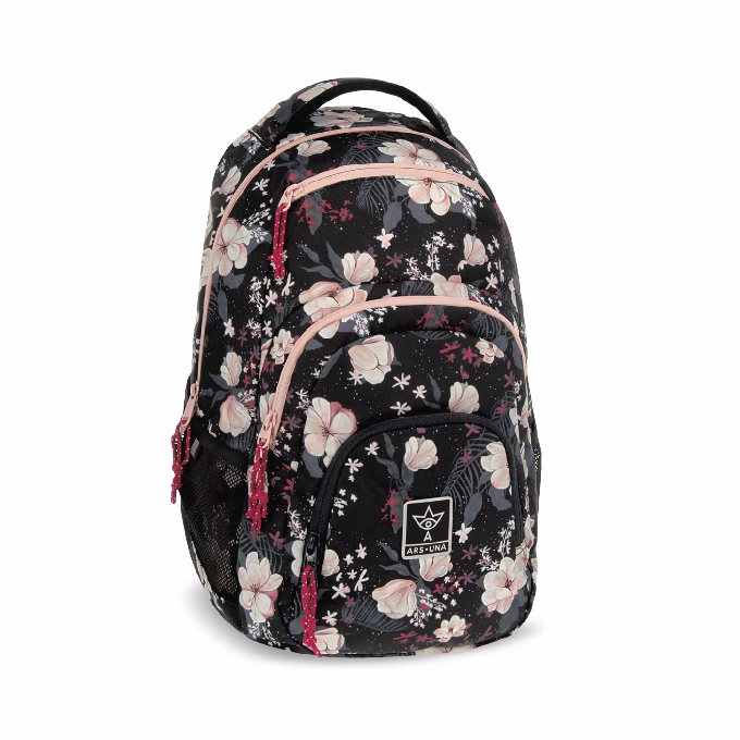 Hátizsák iskolai ARS UNA AU-2 Flowery Black