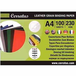 Hátlap CERRATUS A/4 230 g bőrhatású piros