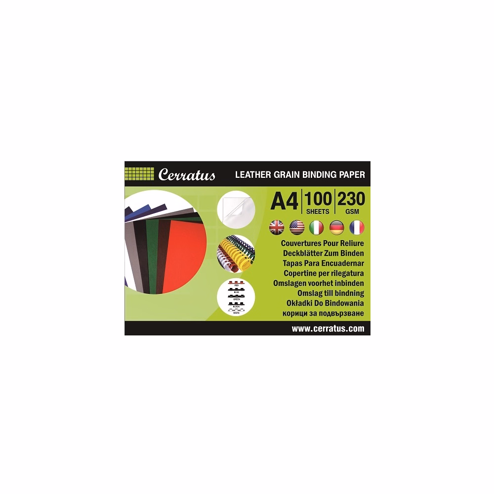 Hátlap CERRATUS A/4 230 g bőrhatású piros