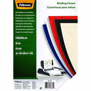 Hátlap FELLOWES Chromolux A/4 250 g fényes kék 100/csom