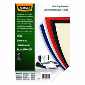Hátlap FELLOWES Delta A/4 250 g matt bőrhatású királykék 100/csom