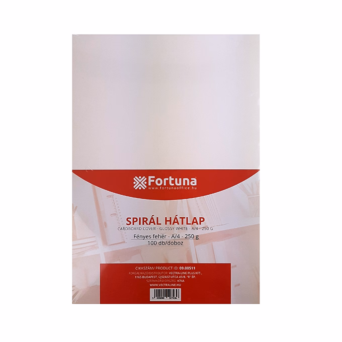 Hátlap FORTUNA A/4 250 g fényes fehér 100/dob