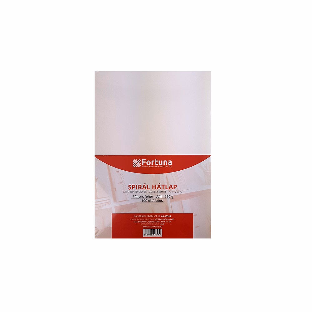 Hátlap FORTUNA A/4 250 g fényes fehér 100/dob