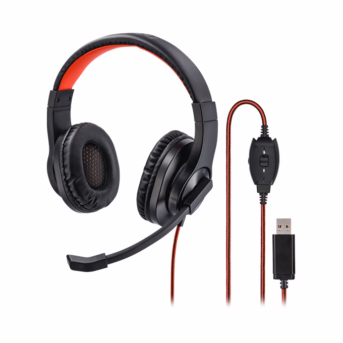 Headset vezetékes HAMA HS-USB400 fekete