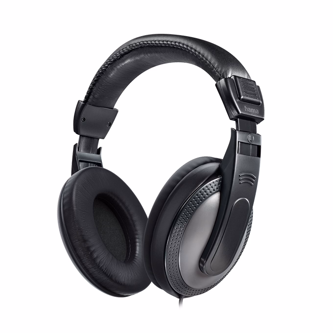 Headset vezetékes HAMA Shell TV sztereó jack fekete/ezüst
