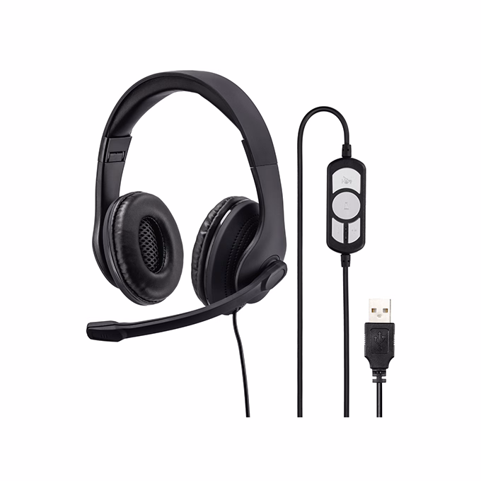 Headset vezetékes HAMA USB-300 fekete