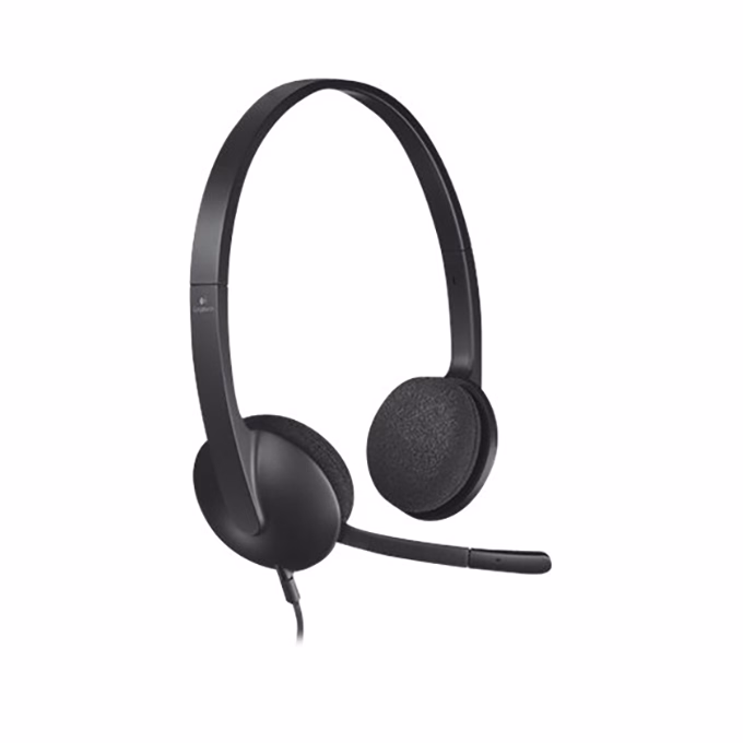Headset vezetékes LOGITECH H340 USB fekete