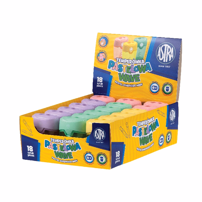 Hegyező ASTRA pasztell 2 lyukú tartályos Hegyező ASTRA pasztell 2 lyukú tartályos