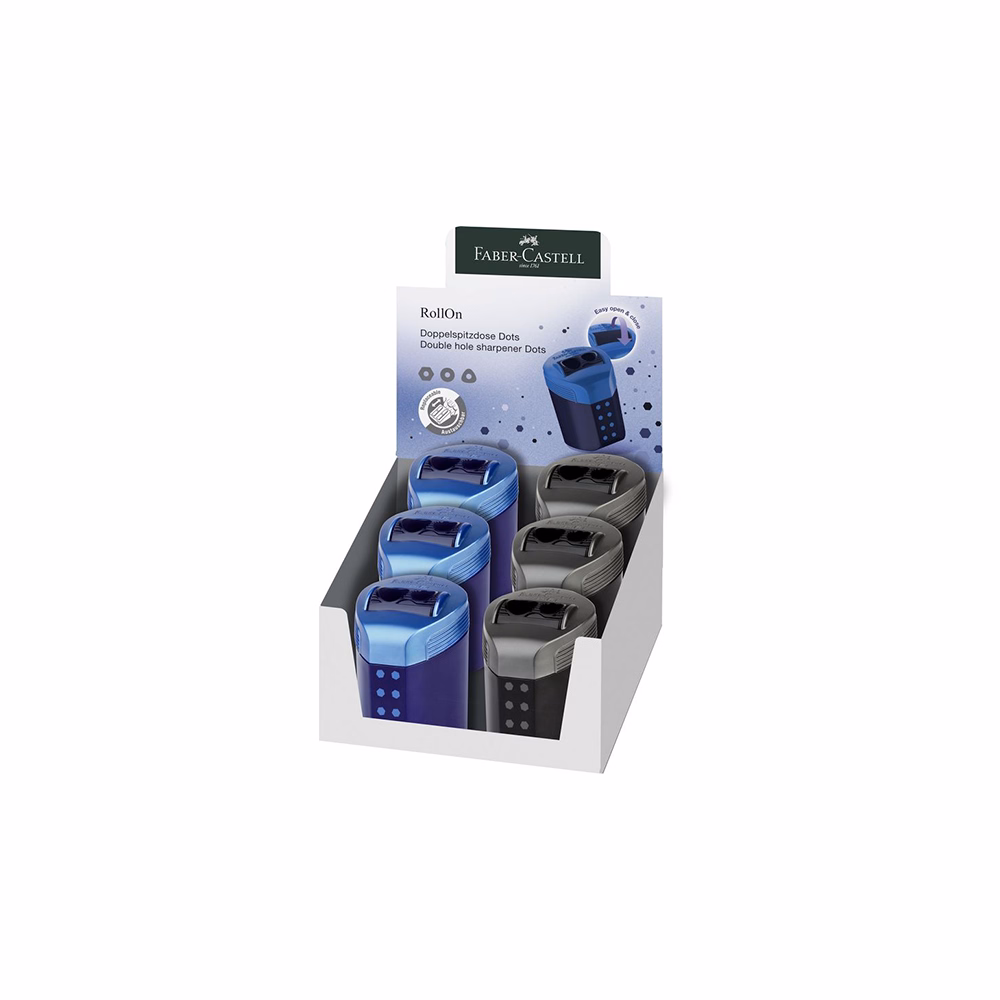 Hegyező FABER-CASTELL RollOn pöttyös 2 lyukú tartályos vegyes színekben
