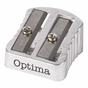 Hegyező OPTIMA fém bordázott fogórész 2 lyukú 1db/bliszter