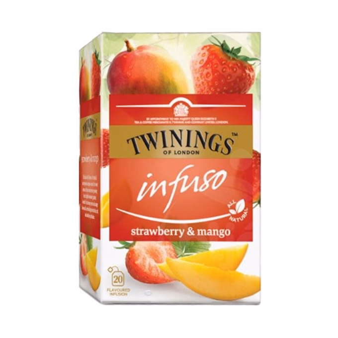 Herbatea TWININGS mangó és eper 20 filter/doboz