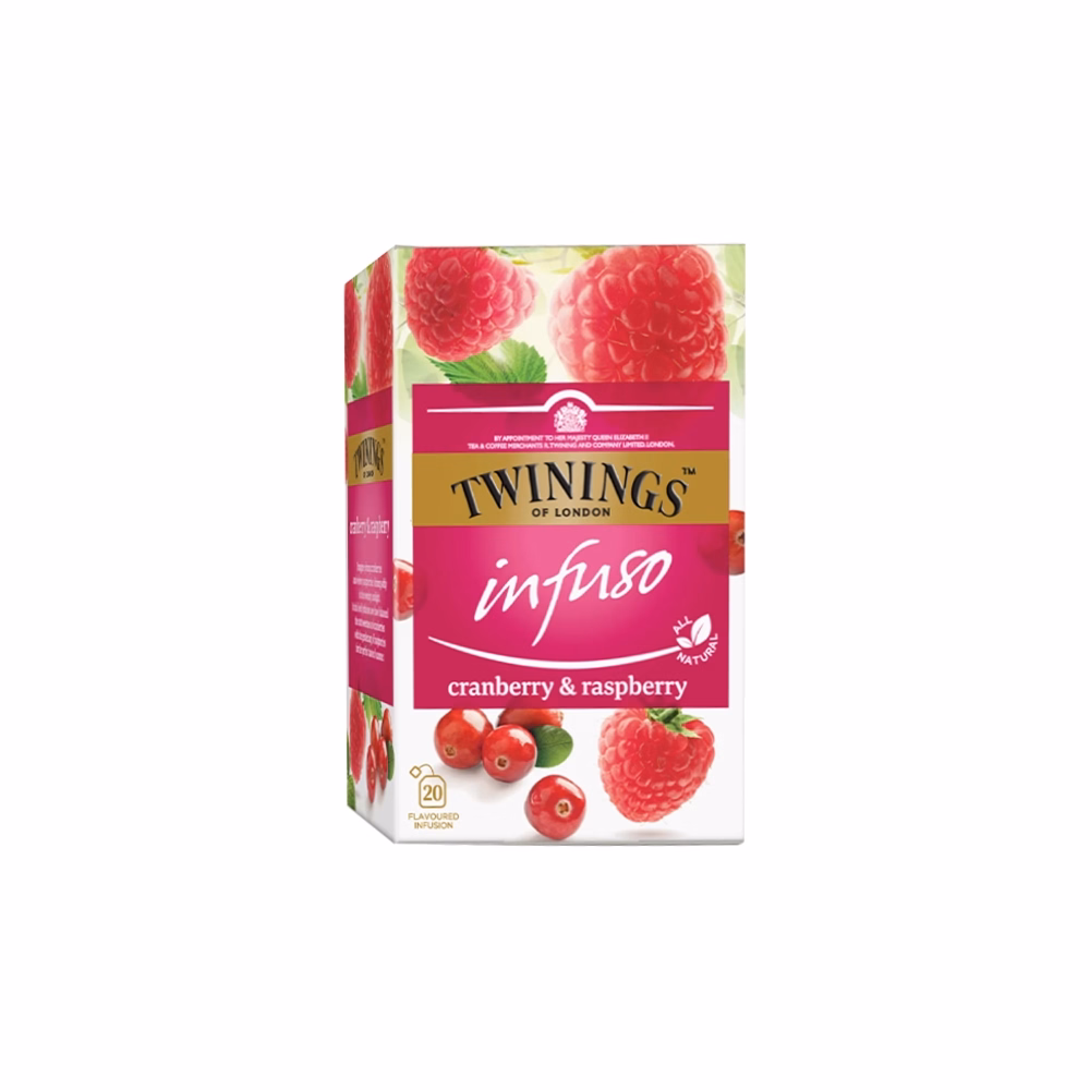 Herbatea TWININGS vörösáfonya és málna 20 filter/doboz