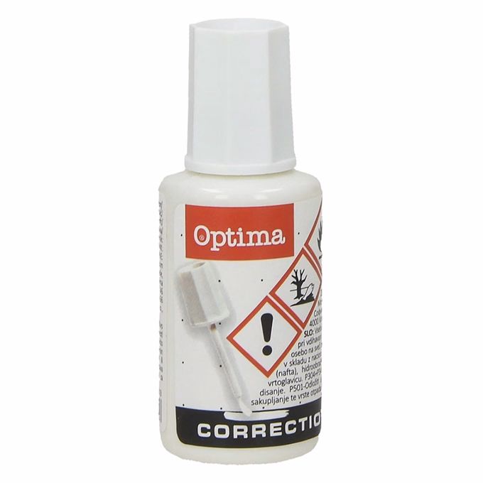 Hibajavító folyadék OPTIMA ecsetes oldószeres 20 ml