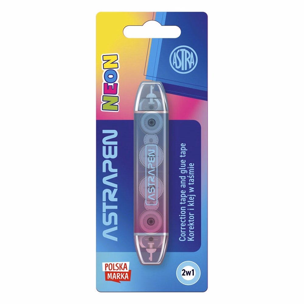 Hibajavító roller és ragasztó roller ASTRA PEN 2in1 neon