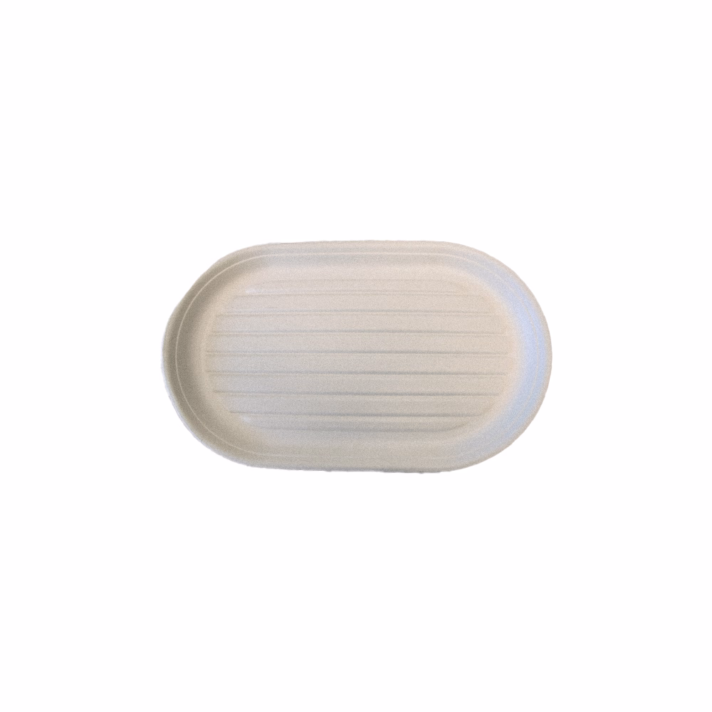 Hidegtál 10 személyes cukornád lebomló 55 x 32 cm fehér 50 darabos