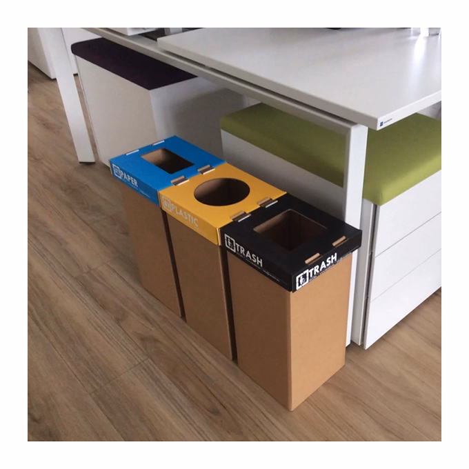 Hulladéktároló karton szelektív 20 L vegyes hulladékhoz magyar felirattal