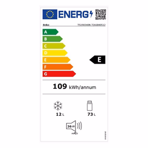 Hűtőszekrény BEKO egyajtós 82 cm fehér