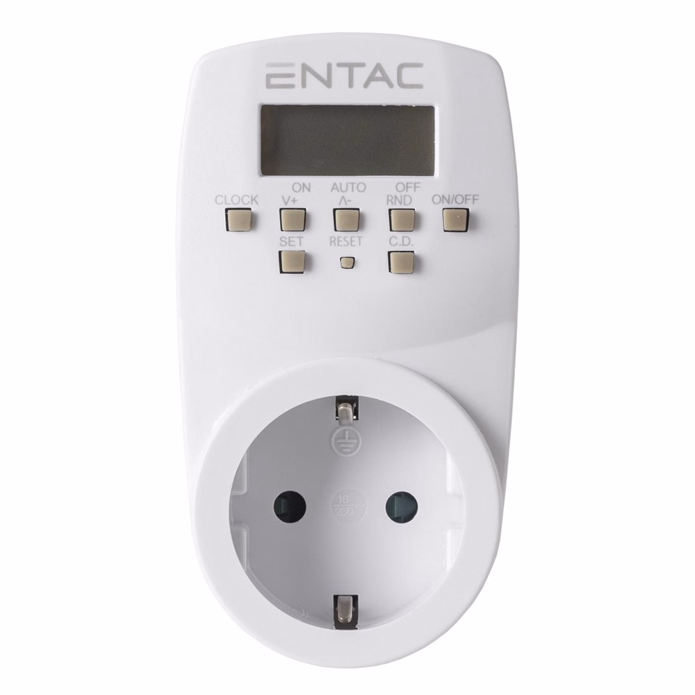 Időkapcsoló ENTAC digitális programozható IP20