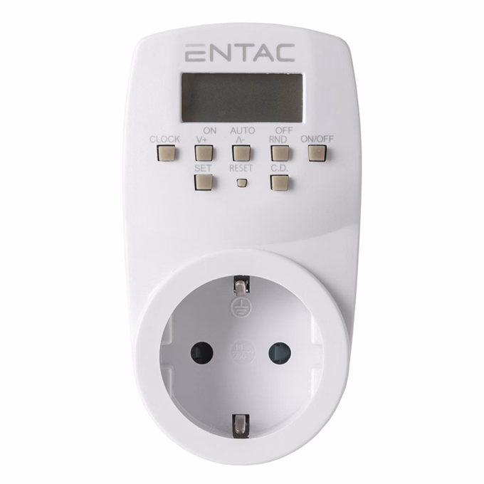 Időkapcsoló ENTAC digitális programozható IP20