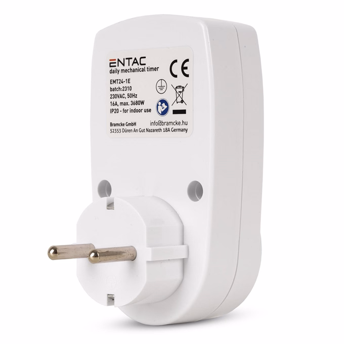Időkapcsoló ENTAC mechanikus programozható IP20