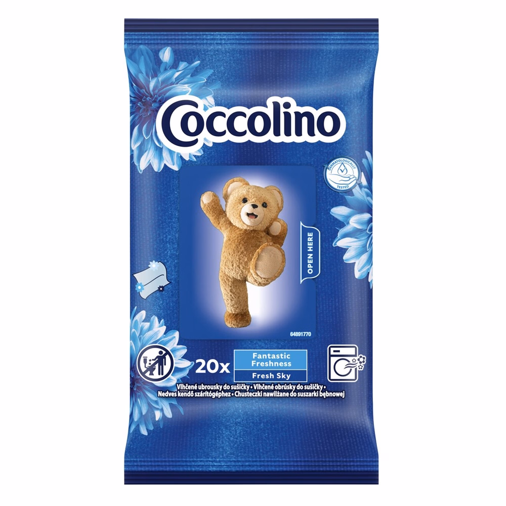 Illatosító kendő COCCOLINO Fresh Sky szárítógépbe 20 darabos