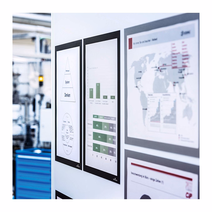 Infokeret DURABLE Duraframe A/3 fém felületre mágneses fekete 5 darabos
