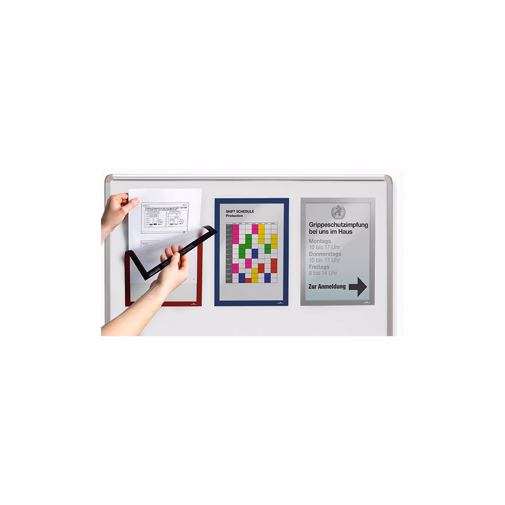 Infokeret DURABLE Duraframe A/4 fém felületre mágneses ezüst 5 darabos