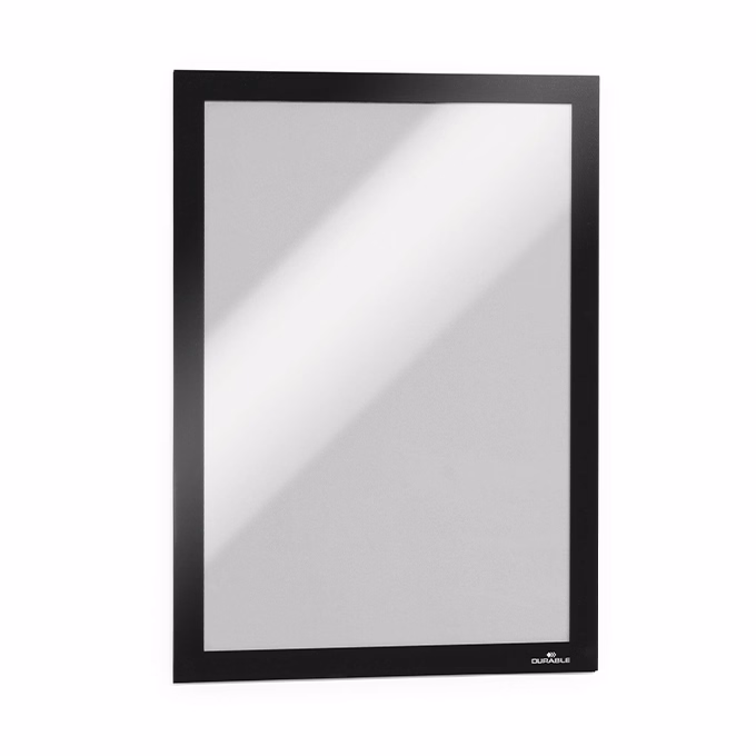 Infokeret DURABLE Duraframe A/4 sima felületre mágneses fekete 2 darabos