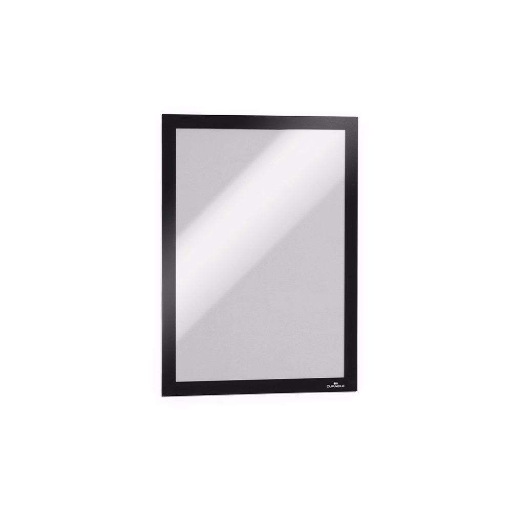Infokeret DURABLE Duraframe A/4 sima felületre mágneses fekete 2 darabos