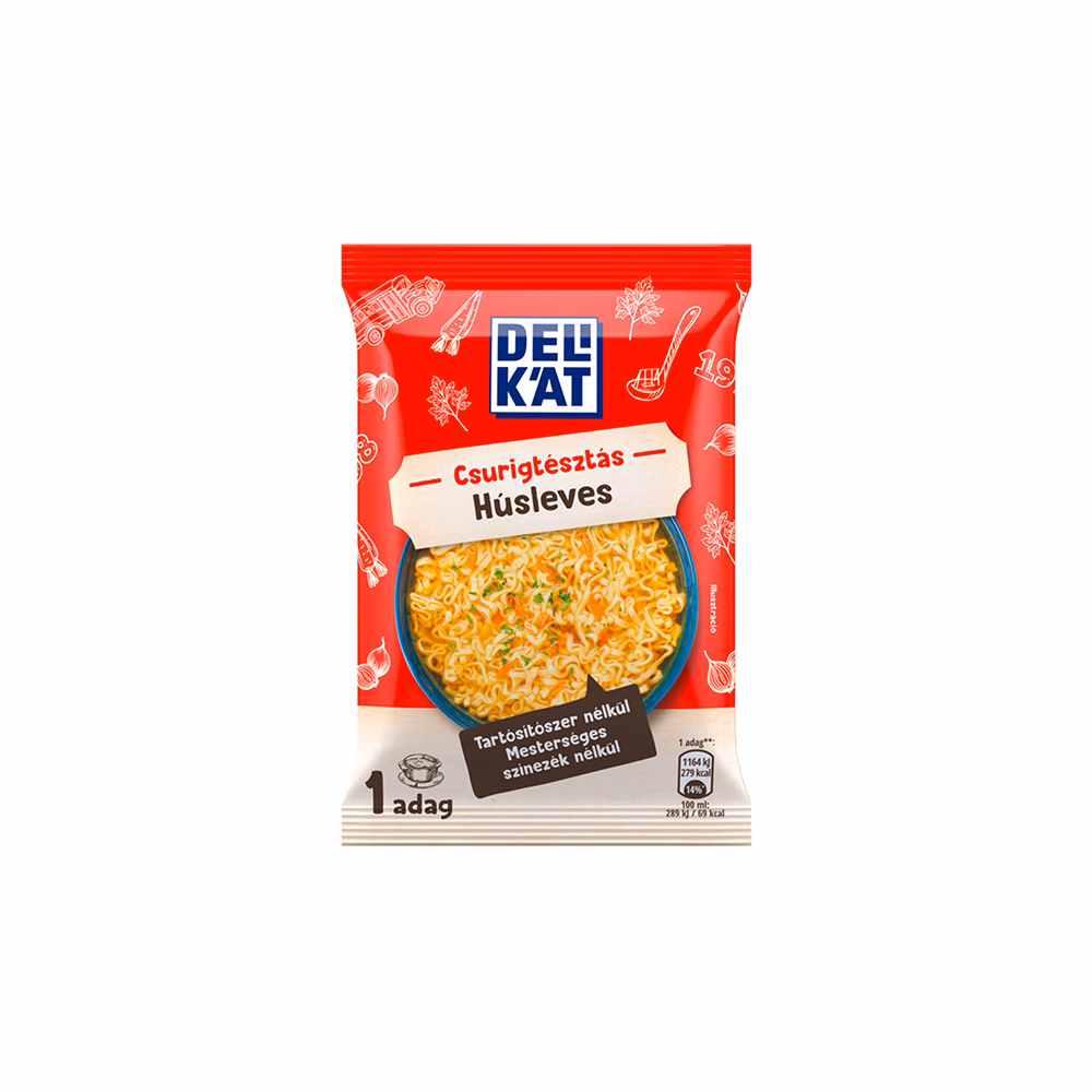 Instant tésztás leves DELIKÁT Húsleves csurigtésztával 59 g