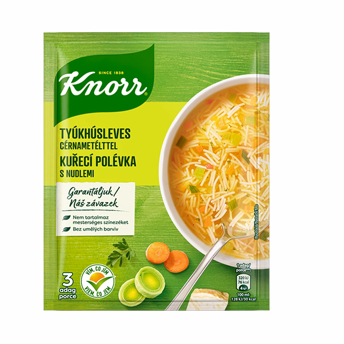 Instant tésztás leves KNORR Tyúkhúsleves cérnametélttel 69 g