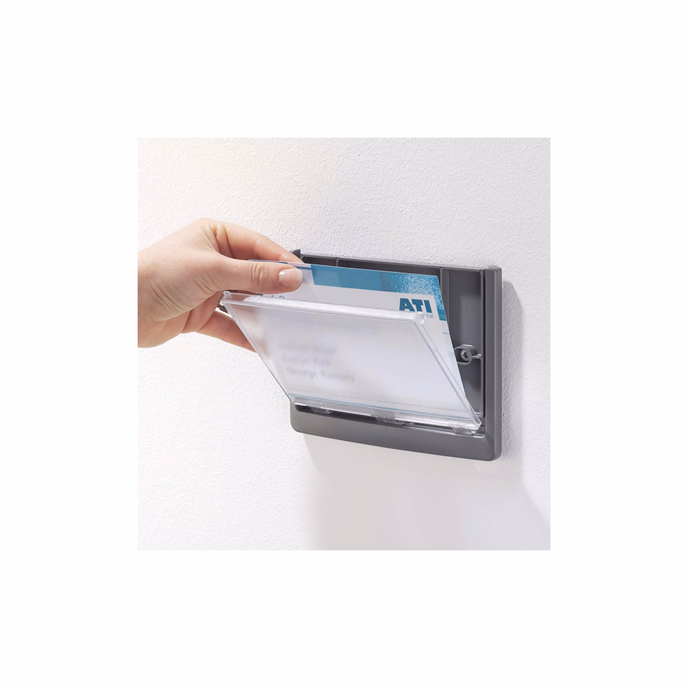 Irányítótábla DURABLE Click Sign A/5 fekvő 148x210 mm grafit