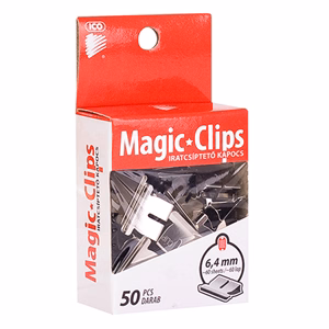 Iratcsíptető kapocs ICO Magic Clips 6,4mm 50 darabos