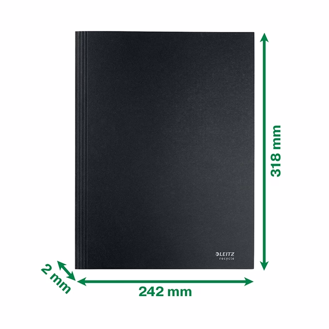 Iratgyűjtő LEITZ Recycle  A/4 3 pólyás karton fekete