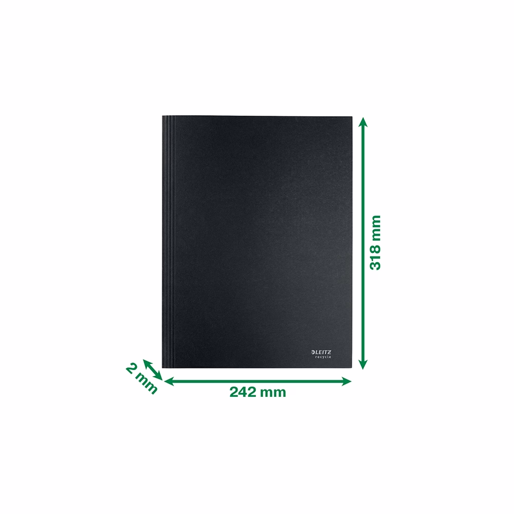 Iratgyűjtő LEITZ Recycle  A/4 3 pólyás karton fekete