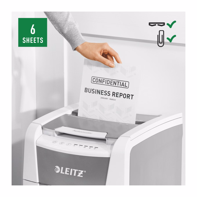Iratmegsemmisítő LEITZ IQ Autofeed smallOffice 100 P5 Pro mikrokonfetti 6 lap