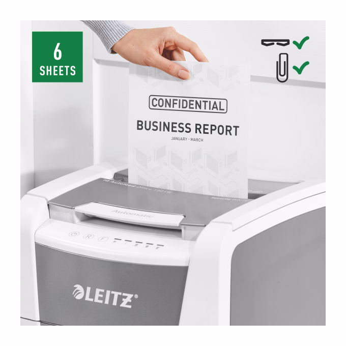 Iratmegsemmisítő LEITZ IQ Autofeed smallOffice 150 P5 Pro mikrokonfetti 6 lap