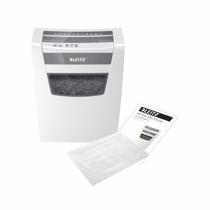 Iratmegsemmisítő LEITZ IQ Home Office konfetti P4 10 lap fehér Iratmegsemmisítő LEITZ IQ Home Office konfetti P4 10 lap fehér