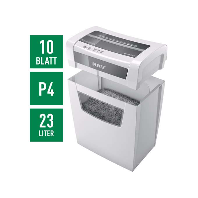 Iratmegsemmisítő LEITZ IQ Home Office konfetti P4 10 lap fehér Iratmegsemmisítő LEITZ IQ Home Office konfetti P4 10 lap fehér