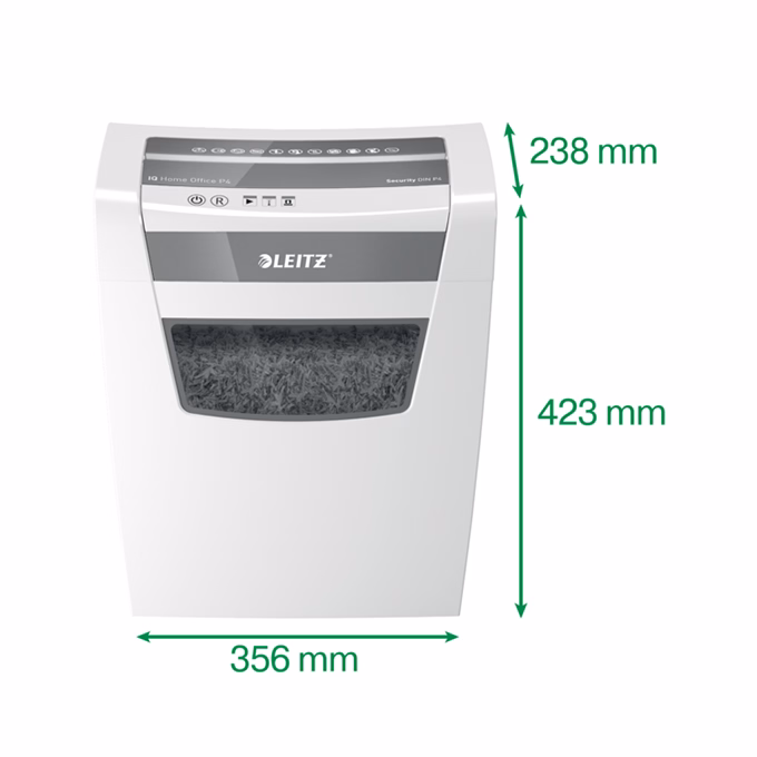 Iratmegsemmisítő LEITZ IQ Home Office konfetti P4 10 lap fehér Iratmegsemmisítő LEITZ IQ Home Office konfetti P4 10 lap fehér