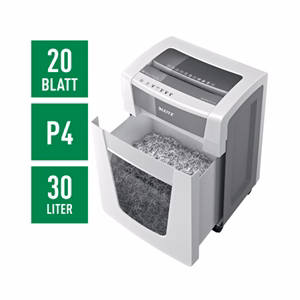 Iratmegsemmisítő LEITZ IQ Office Pro konfetti P4 20 lap fehér