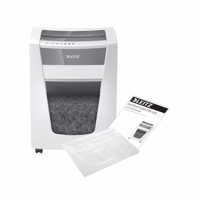 Iratmegsemmisítő LEITZ IQ Office Pro konfetti P4 20 lap fehér