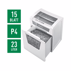 Iratmegsemmisítő LEITZ IQ Office konfetti P4 15 lap fehér Iratmegsemmisítő LEITZ IQ Office konfetti P4 15 lap fehér