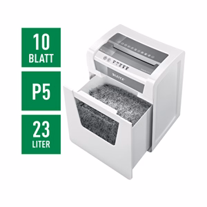 Iratmegsemmisítő LEITZ IQ Office mikrokonfetti P5 10 lap fehér Iratmegsemmisítő LEITZ IQ Office mikrokonfetti P5 10 lap fehér
